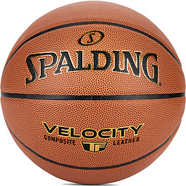 Мяч баск. SPALDING TF Velocity Orange 76932z, р.7, композит. кожа (ПУ),, коричнево-черный